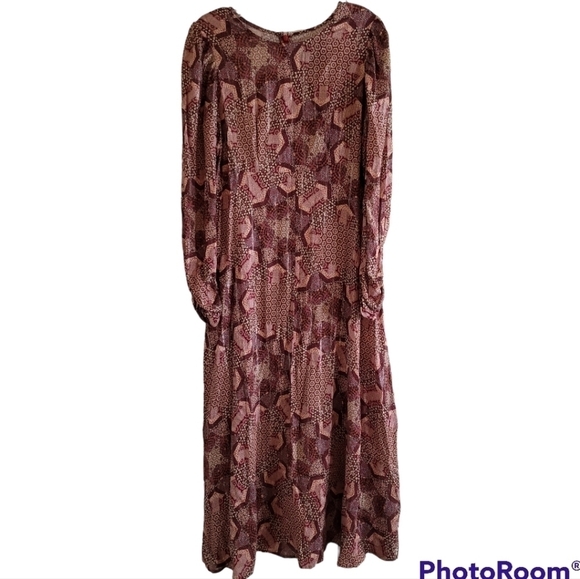 Johnny Was Jade Donovan Midi Dress XS Geometric Patchwork Print - Picture 2 of 10